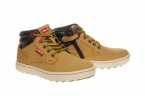 BOTA NIÑO LEVIS EN PIEL CON CORDÓN